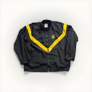 XLARGE LONG US ARMY Men's APFU Jacket Army Black Gold PT Fitness Windbreaker
